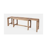 Jofran Bradford Modern Extendable Solid Mango Hardwood Bench