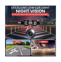 Pyle Car Camera & Rearview Mirror Display Kit, 7'' Lcd, Night Vision, Waterproof