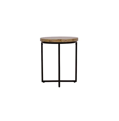 Jofran Ames Solid Wood Modern 20" Round End Table