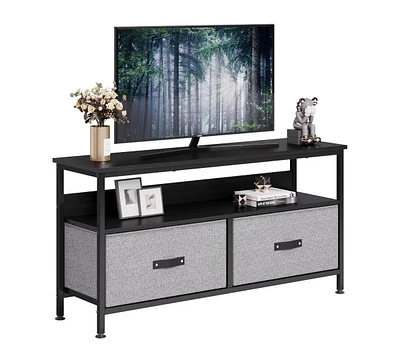 gaomon Dresser Tv Stand for Bedroom,TV Console with Drawers, 2 Drawers Entertainment Center with Open Shelf, Media Console for 50 Inch TV, Dresser wit