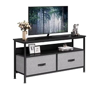 gaomon Dresser Tv Stand for Bedroom,TV Console with Drawers, 2 Drawers Entertainment Center with Open Shelf, Media Console for 50 Inch TV, Dresser wit