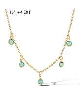 Jessica Simpson Gold-Tone Layered Necklace with Heart and Turquoise Accents