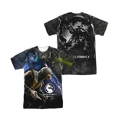 Mortal Kombat X Big & Tall Three Of A Kind (Front/Back Print) Short Sleeve Adult Poly Crew Tee / T-Shirt