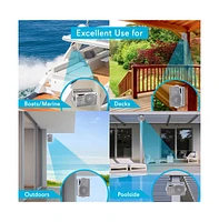 Pyle 3.5" 200 Watt 3-Way Weatherproof Mini Box Speaker System, Silver