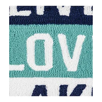 C&F Home 18" x 18" Live Love Lake Hooked Throw Pillow