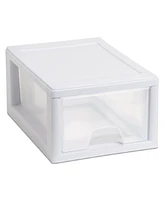 Sterilite 20518006 Stackable Small Drawer White Frame & See-Through (12 Pack)