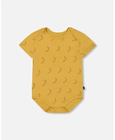 Deux par Baby Boys Cotton Onesie Printed Yellow Bananas