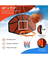 Kuyotq Indoor Outdoor Basketball Games with Large Shatter-proof Backboard