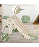 Kuyotq 4-in-1 Toddler Slide Kids Play Slide with Cute Elephant Shape