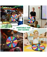 WinSpin 20" Prize Wheel 14 Slots Dry Erase Spinning Wheel for Pub Party Eagle