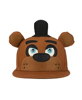 Five Nights at Freddy's Men's Freddy Fazbear Face Brown Snapback Hat