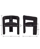 gaomon Modern Sherpa Barrel Dining Chair, Upholstered Faux Fur Room Chair Comfy Side for Kitchen/Living
