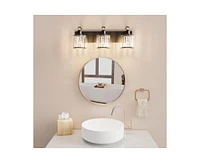 gaomon Modern Crystal Bathroom Vanity Lights Black Bathroom Light Fixtures Crystal Vanity Shower Lights Over Mirror