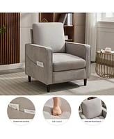 Boyel Living Accent Chair Modern Linen Fabric Armchair for Living Room Sofa Chair