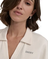 Dkny Women's Mini Stud Logo Short-Sleeve Dress