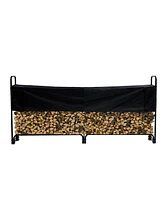 gaomon 8.5 Ft Outdoor Firewood Rack With Cover, 1/2 Cord of Firewood, Heavy Duty Firewood Holder & Waterproof Cover for Fireplace Patio