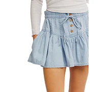 Free People Women's Roselle Denim Mini Skirt