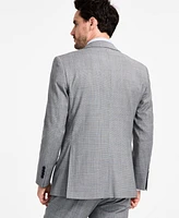 B by Brooks Brothers Men's Windowpane Wool-Blend Stretch Classic-Fit Suit Jacket