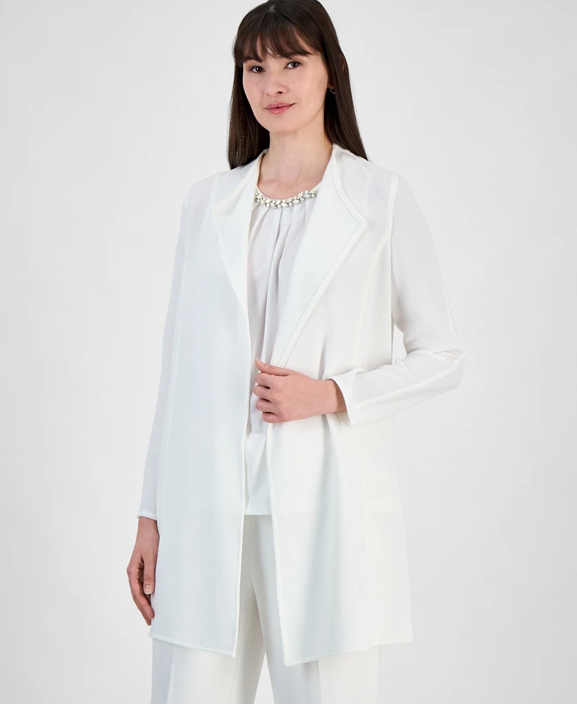 Kasper Women's Draped Open-Front Jacket