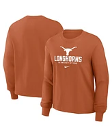 Nike Women's Texas Orange Texas Longhorns Primetime University Boxy Long Sleeve T-Shirt