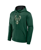 Fanatics Men's Hunter Green Milwaukee Bucks Reserve Defender Pullover Hoodie