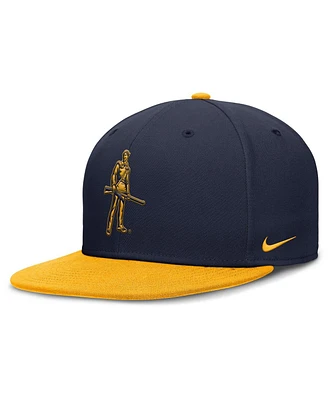 Nike Men's Navy/Gold West Virginia Mountaineers Two-Tone Primetime Performance Fitted Hat