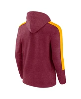 Fanatics Men's Heather Burgundy Washington Commanders Gains Full-Zip Hoodie