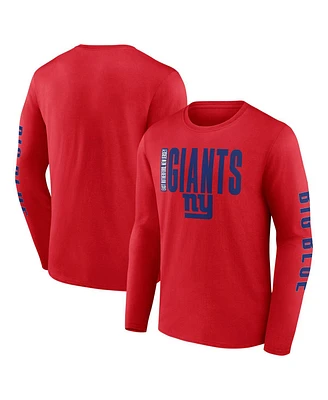 Fanatics Men's Red New York Giants Vision Long Sleeve T-Shirt