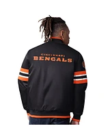 Starter Men's Black Cincinnati Bengals Scout I Full-Snap Varsity Jacket