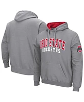 Colosseum Men's Gray Ohio State Buckeyes Double Arch Pullover Hoodie