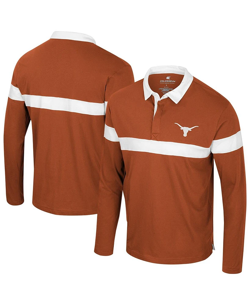 Colosseum Men's Texas Orange Longhorns Too Cool For School Long Sleeve Polo