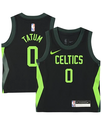 Nike Preschool Jayson Tatum Black Boston Celtics 2024/25 Swingman Player Jersey - City Edition