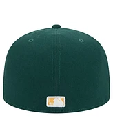 New Era Men's Green Athletics Checkered Undervisor 59FIFTY Fitted Hat