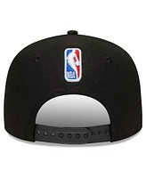 New Era Men's Black Utah Jazz Jersey Hook Statement Edition 9FIFTY Snapback Hat