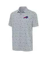 Antigua Men's Heather Gray Buffalo Bills Relentless Polo