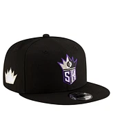 New Era Men's Black Sacramento Kings Classic Edition Jersey Hook 9FIFTY Snapback Hat