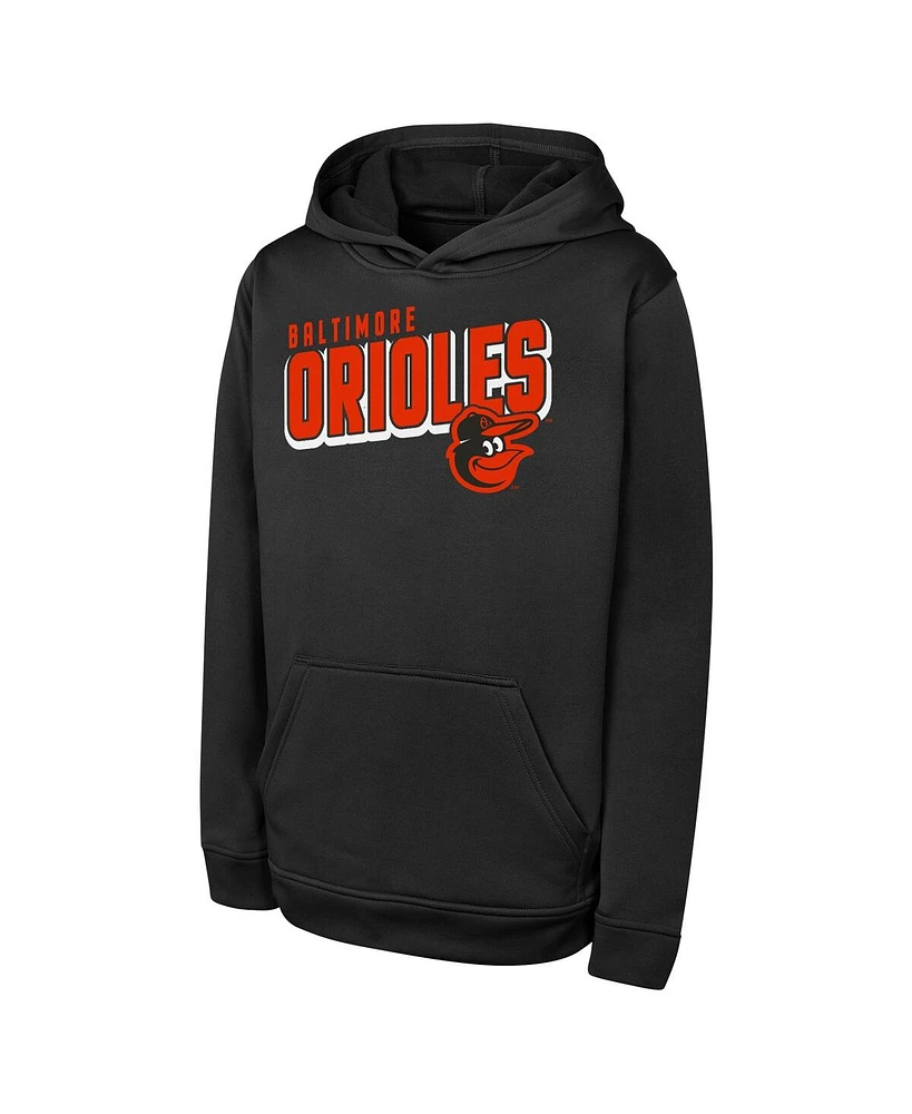 Outerstuff Big Boys and Girls Black Baltimore Orioles Cyber Punk Pullover Hoodie