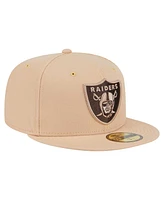 New Era Men's Tan Las Vegas Raiders Candied Pecan 59FIFTY Fitted Hat