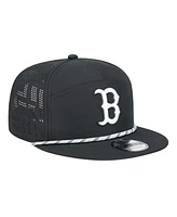 New Era Men's Black Boston Red Sox Laser Cut 9FIFTY Snapback Hat