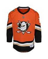 Outerstuff Big Boys and Girls Trevor Zegras Orange Anaheim Ducks Replica Player Jersey