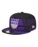 New Era Men's Black/Purple Sacramento Kings Tip-Off 59FIFTY Fitted Hat