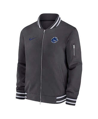 Nike Men's Anthracite Boise State Broncos Full-Zip Bomber Jacket