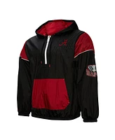 Mitchell & Ness Men's Black Alabama Crimson Tide Team 3.0 Anorak Half-Zip Hoodie