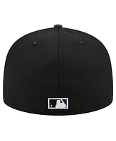 New Era Men's Black San Diego Padres Shadow Stitch 59FIFTY Fitted Hat