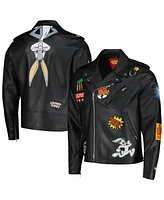 Freeze Max Men's Bugs Bunny Black Looney Tunes Biker Full-Zip Jacket