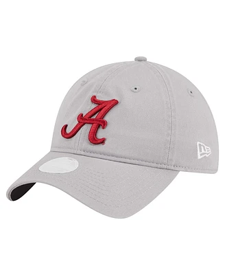 New Era Women's Gray Alabama Crimson Tide Logo 9TWENTY Adjustable Hat