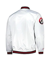 Mitchell & Ness Men's White Dallas Burn City Full-Snap Satin Jacket