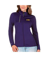 Antigua Women's Purple/Graphite Lsu Tigers Generation Full-Zip Jacket