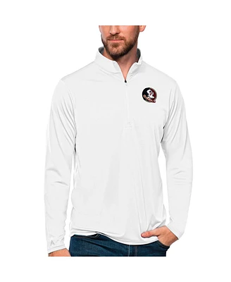 Antigua Men's White Florida State Seminoles Tribute Quarter-Zip Top