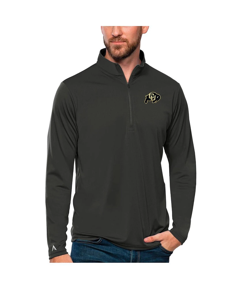 Antigua Men's Charcoal Colorado Buffaloes Tribute Quarter-Zip Top